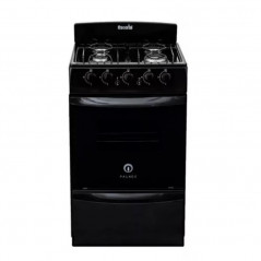 Cocina ESCORIAL PALACE gas licuado 51cm 4 hornallas negra