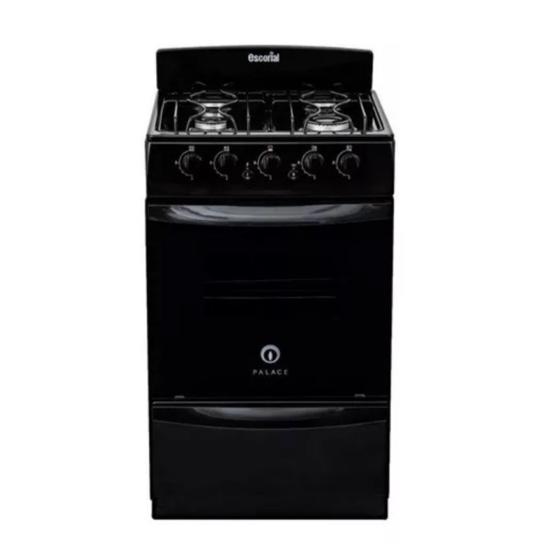 Cocina ESCORIAL PALACE gas licuado 51cm 4 hornallas negra Cocina ESCORIAL PALACE gas licuado 51cm 4 hornallas negra