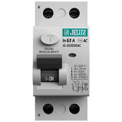 Disyuntor jeluz 263030ac bipolar 63a 30ma