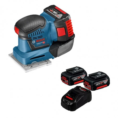 Kit BOSCH Lijadora Orbital GSS 18V-10 Con 2 Baterias y 1 Cargador Rapido