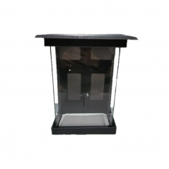 Farol de vidrio POL-LUZ FMG11 2 luces negro