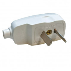 Ficha velador KALOP INTERRUPTOR macho 10a blanco lateral