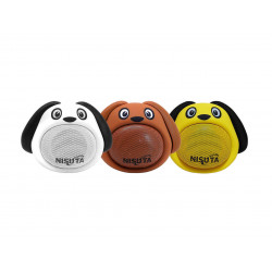 Parlante bluetooth NISUTA NSPA81BP Perro portátil 3W varios colores