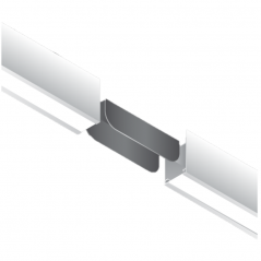 Union L horizontal INDULAR LEGO ciega 10cm negro