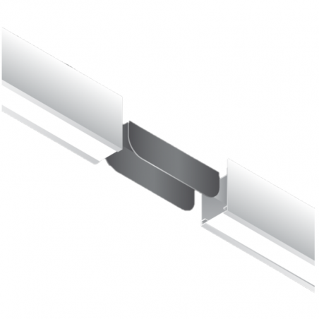 Union L horizontal INDULAR LEGO ciega 10cm negro