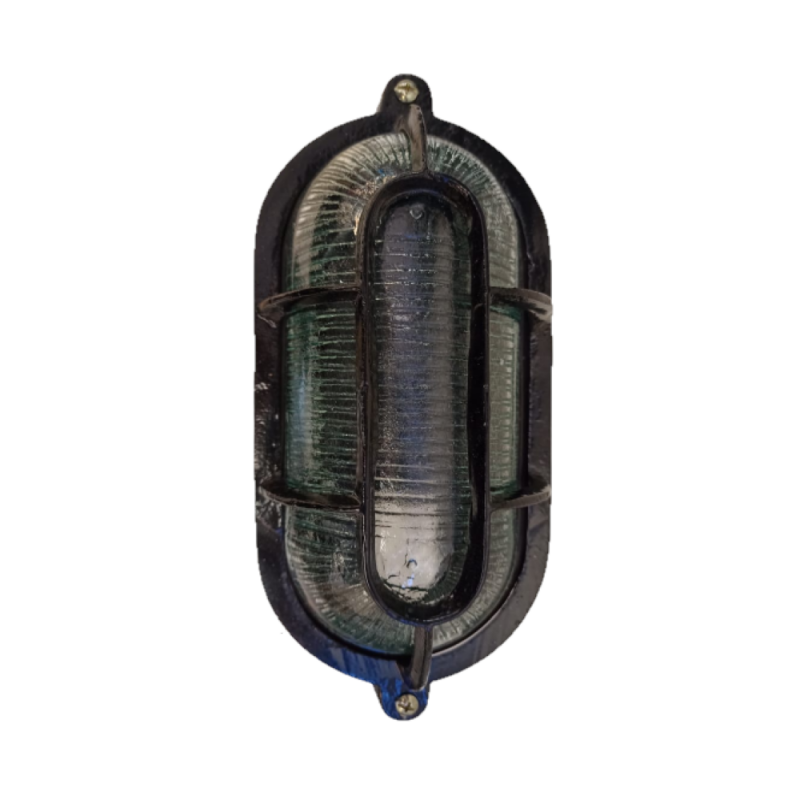 Tortuga de aluminio ovalado grande para 1 luz E27 negro