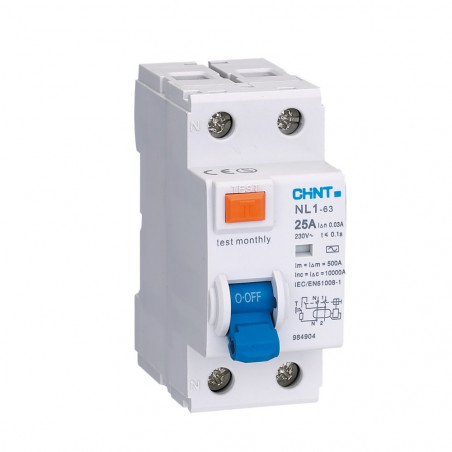 Disyuntor CHINT NXL-63 bipolar 25A 30mA