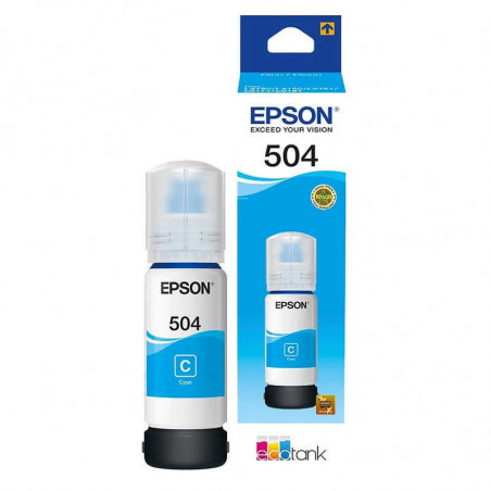 Botellon EPSON 504 original cian