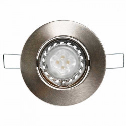 Spot SAN JUSTO de embutir para 1 luz GU10 móvil plástico niquel