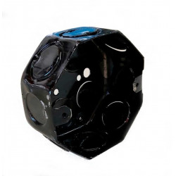 Caja metalica liviana octogonal chica diametro 80 x 43mm