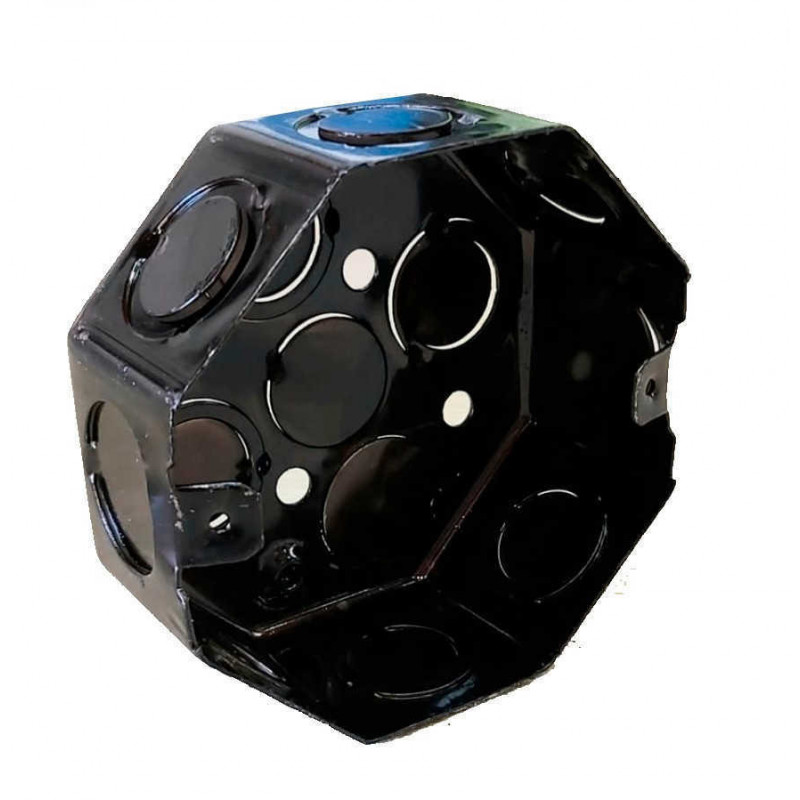 Caja octogonal liviana metálica 9,7x9,7x4,15cm