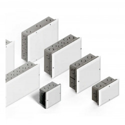 Caja de paso SISTELECTRIC pvc embutir 10 x 10 cm con tapa blanca