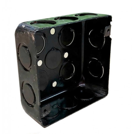 Caja cuadrada liviana metálica 10x10x4,15cm