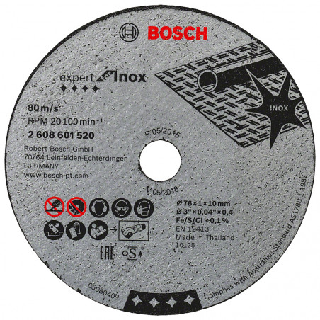Disco de corte BOSCH EXPERT FOR INOX 76mm