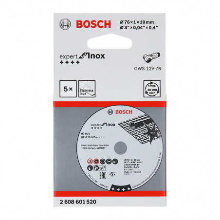Disco de corte BOSCH EXPERT FOR INOX 76mm