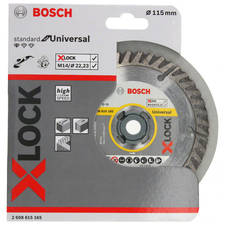 Disco de corte adiamantado BOSCH con X-LOCK 115mm