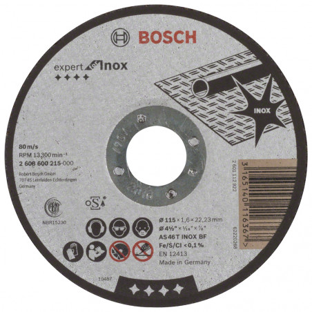 Disco de corte BOSCH EXPERT FOR INOX 115mm