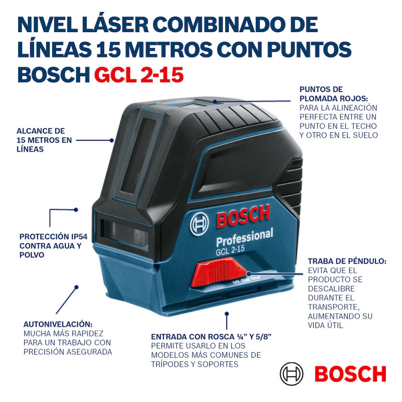 Nivel láser de líneas GLL 2-10 Professional BOSCH