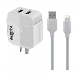 Cargador 2 puertos usb de 2.4ah nisuta ns-fu524u