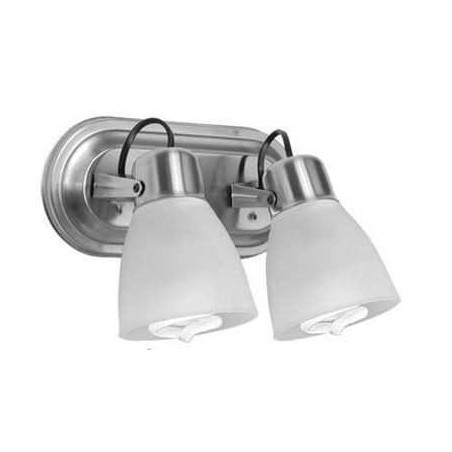Spot SAN JUSTO LUJAN para 2 luces E27 con tulipa acero
