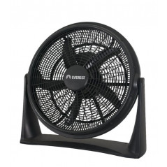 Ventilador de Pie EVEREST TP-22 Turbo Reclinable 20'' Paletas Plasticas Color Negro