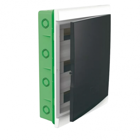 Caja para térmicas SISTELECTRIC de PVC 48 módulos para embutir con puerta fumé