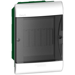 Caja para térmicas SCHNEIDER Easy9 de PVC 5 módulos para embutir con puerta fume