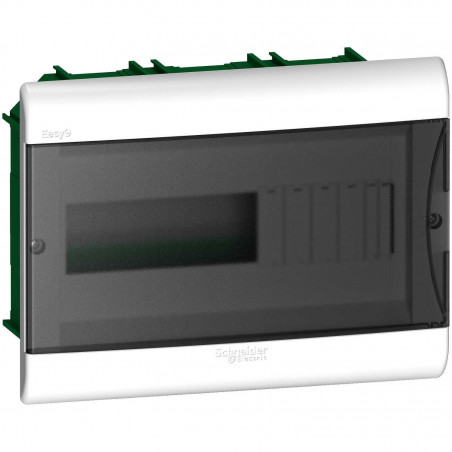 Caja para térmicas SCHNEIDER Easy9 de PVC 12 módulos para embutir con puerta fume