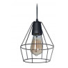 Colgante SAN JUSTO CARDALES mini jaula diamante para 1 luz E27 negro