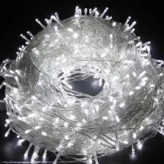 Luces de navidad 100 led blanco frio 8 metros