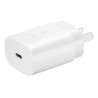 Cargador original SAMSUNG USB-C 25W carga rápida blanco con cable