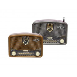 Parlante NISUTA NSRV16 portátil bluetooth radio am/fm mp3 aux vintage