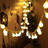 Luces de navidad 28 led bolitas cristal blanco cálido Luces de navidad 28 led bolitas cristal blanco cálido