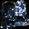 Luces de navidad alambre 20 led blanco frio 2 metros con pila