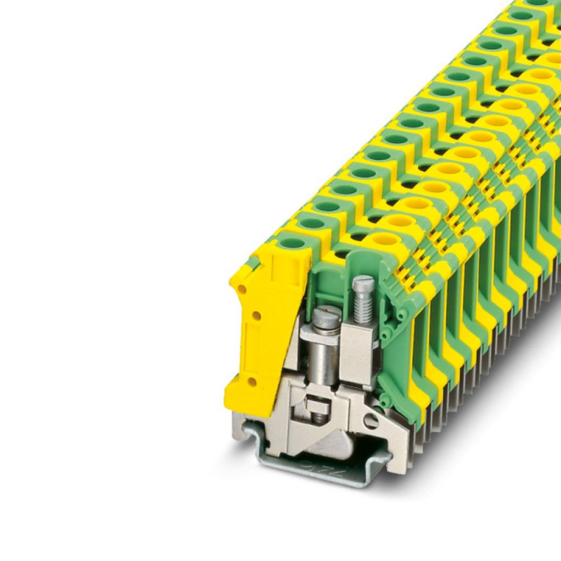 Borne de tierra PHOENIX USLKG10 N 10mm2 para carril conexión con tornillo Borne de tierra PHOENIX USLKG10 N 10mm2 para carril conexión con tornillo