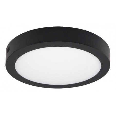 Plafon markas l1418f redondo 21cms led de 18w luz dia 6500k color negro