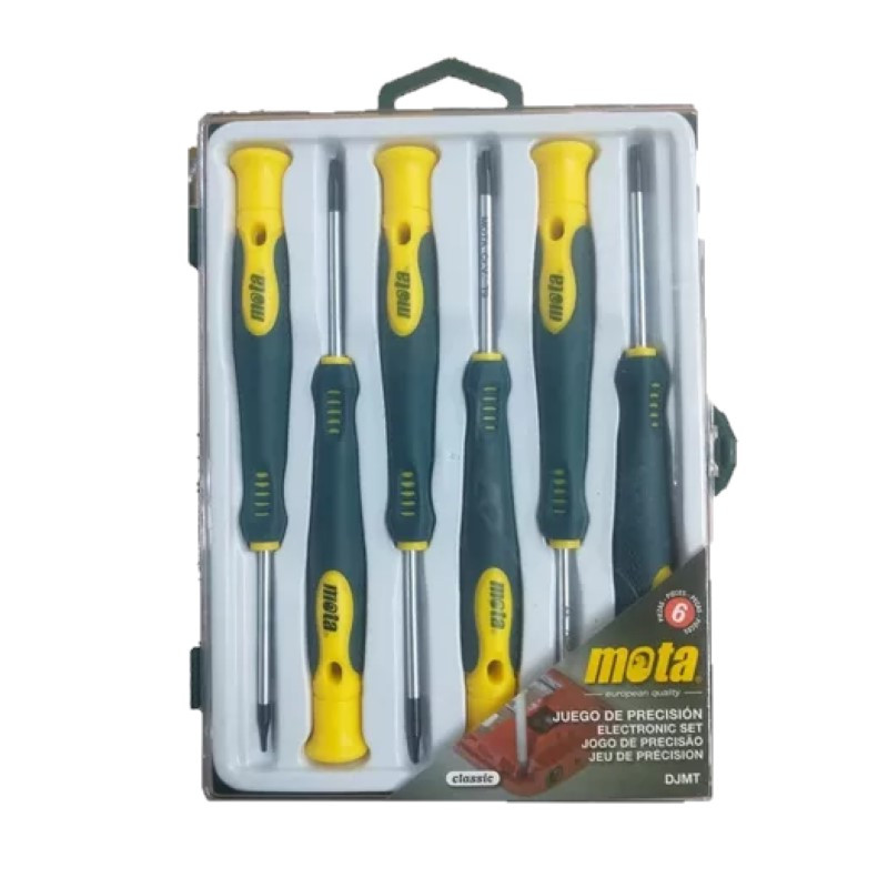 Set de Destornilladores MOTA 6PZAS 6 piezas puntas planas y philips Set de Destornilladores MOTA 6PZAS 6 piezas puntas planas y philips