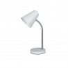 Lámpara de escritorio MARKAS ELEENA flexible para 1 luz E27 blanco