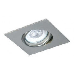 Spot SAN JUSTO cuadrado de embutir para 1 luz GU10 móvil chapa acero