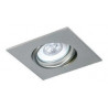 Spot SAN JUSTO cuadrado de embutir para 1 luz GU10 móvil chapa acero