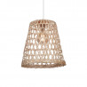 Colgante campana CARILUX para 1 luz E27 mimbre 42cm