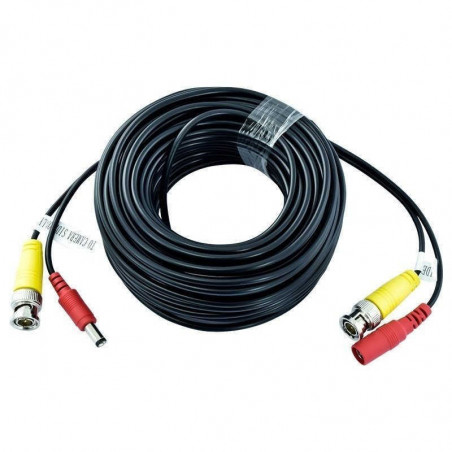Rollo de cable DL-20PV de 20 mts para cctv con fichas bnc (señal + alimentación)