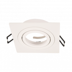 Embutido MACROLED cuadrado para 1 luz GU10 blanco sin zócalo
