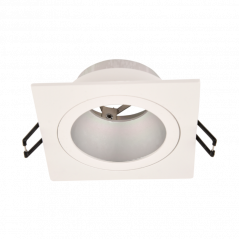 Artefacto embutir MACROLED antideslumbrante fijo 1 luz GU10 s/zócalo blanco