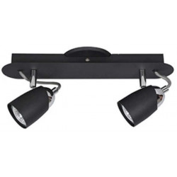 Aplique candil konus 2 luces gu10 negro texturado