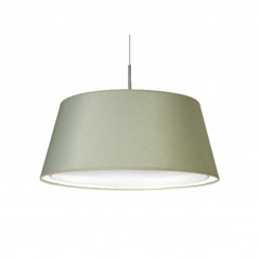 Colgante LUZ DEL SIGLO ULMA pantalla conica para 2 luces E27 lienzo marfil
