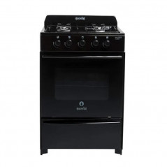 Cocina ESCORIAL MASTER CLASSIC BLACK gas licuado 56cm 4 hornallas negra outlet
