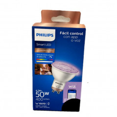Lámpara led PHILIPS SMART dicroica RGB 240v 4.7w GU10 wifi bluetooth