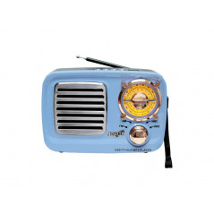 Parlante bluetooth NISUTA NSRV15 radio vintage 3W celeste outlet