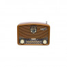 Parlante bluetooth NISUTA NSRV16 radio vintage 3W marrón outlet